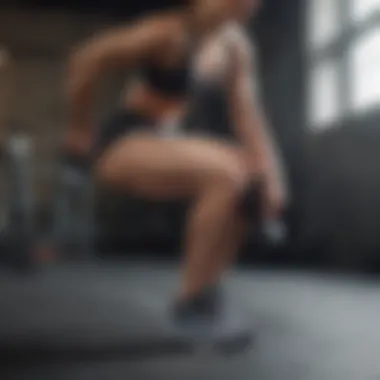 Strength Training for Knee Stability Individual performing a strength training exercise targeting knee stability