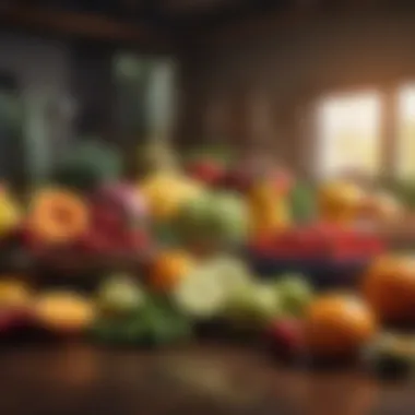 Nutritional Choices for Weight Loss A colorful assortment of fresh fruits and vegetables showcasing healthy eating.