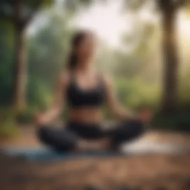 Mindfulness and Weight Management A serene environment with calming elements promoting mindfulness.