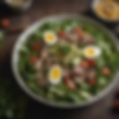 Nutritious Salad Options for Low-Carb Living A nutritious salad filled with greens and healthy fats