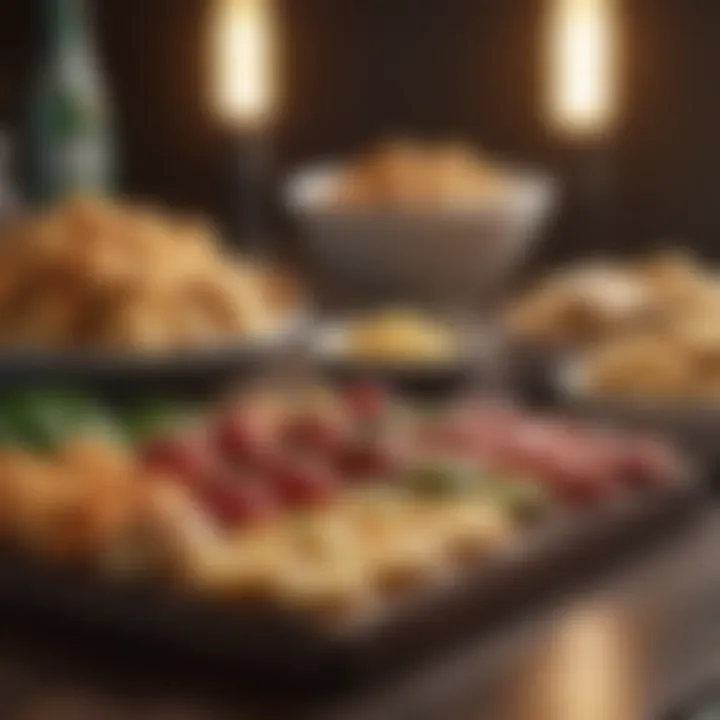 An elegant display of zero carb snacks on a table